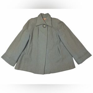 1950’s Vintage Llama Wool Coat Imperial Coats Swing Coat Blue Gray Green